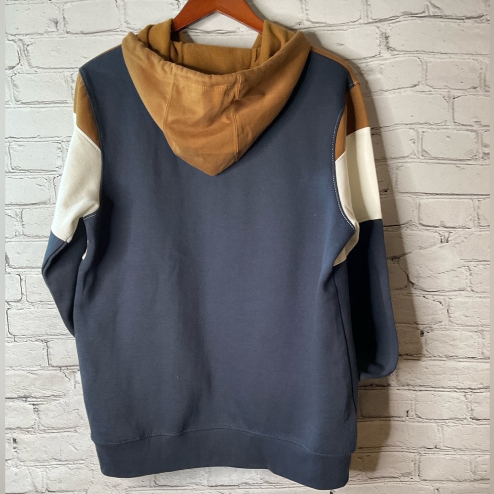 Matix Brown, White, and Blue Hoodie Sz Med - Picture 4 of 5